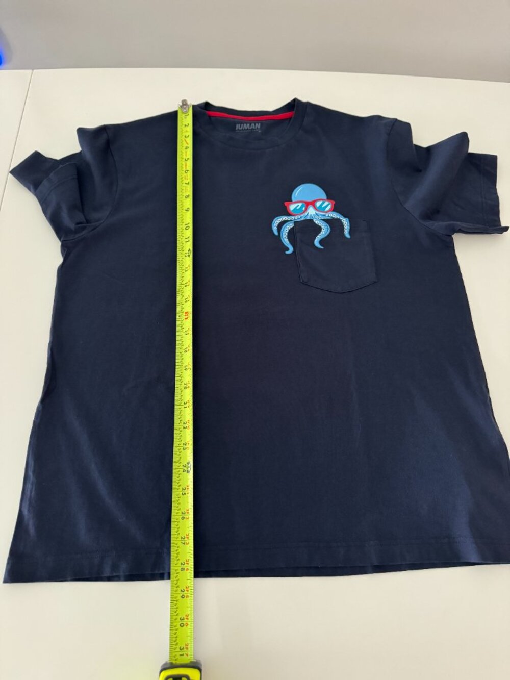 IUMAN Intimissimi Octopus Print Short Cotton T-Shirt Dark Blue New, Size XL - Picture 8 of 16